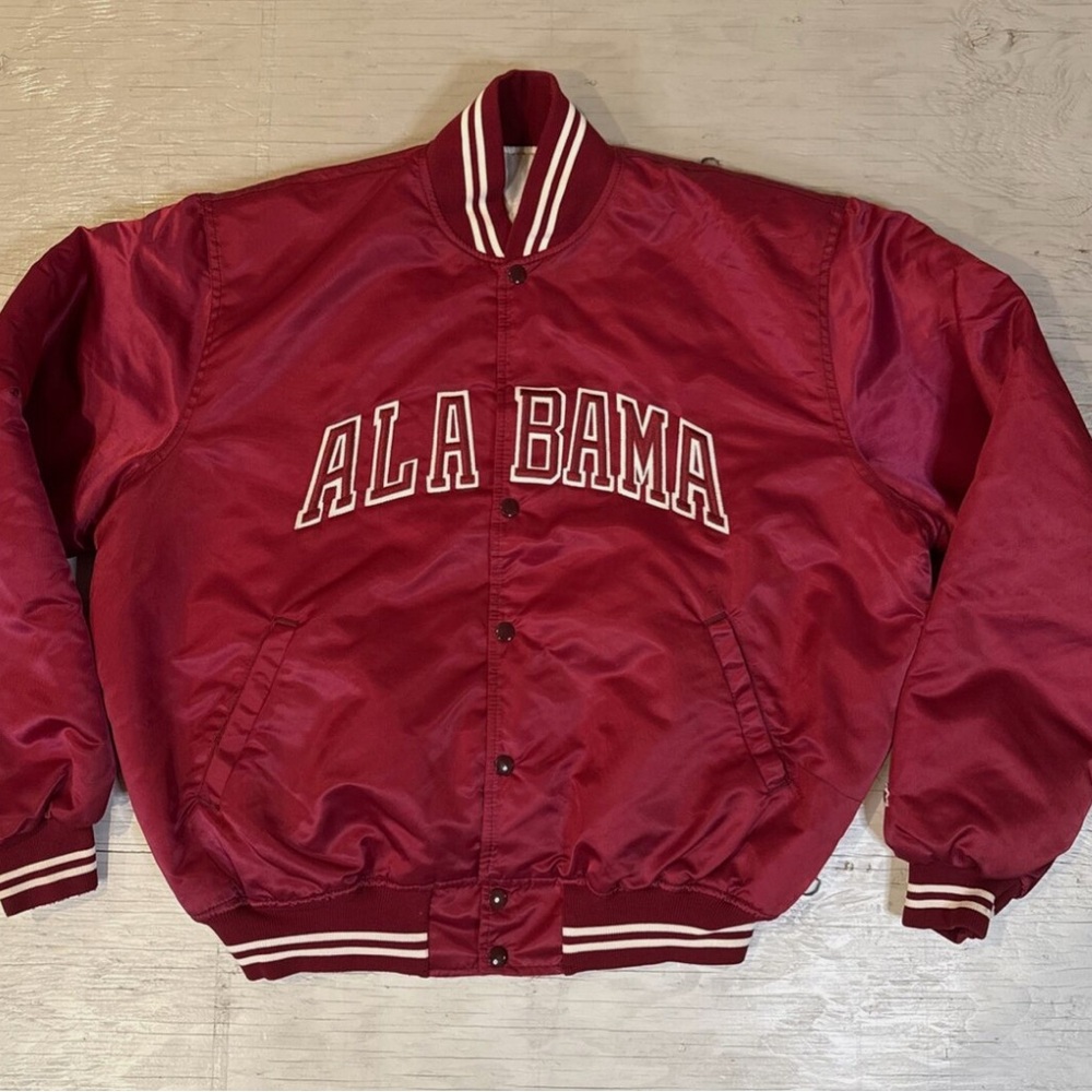 Vintage Starter Alabama satin snap up jacket